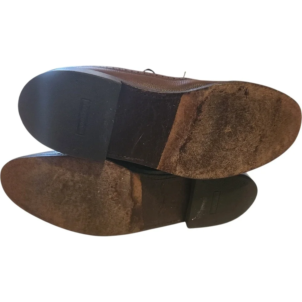 Florsheim Imperial Kenmoor Brown Pebble Grain Longwing Wingtip Shoes Mens 10.5 C